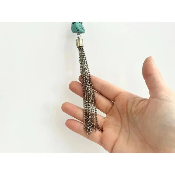 Vintage Turquoise and Silver Necklace - Picture 7 of 7